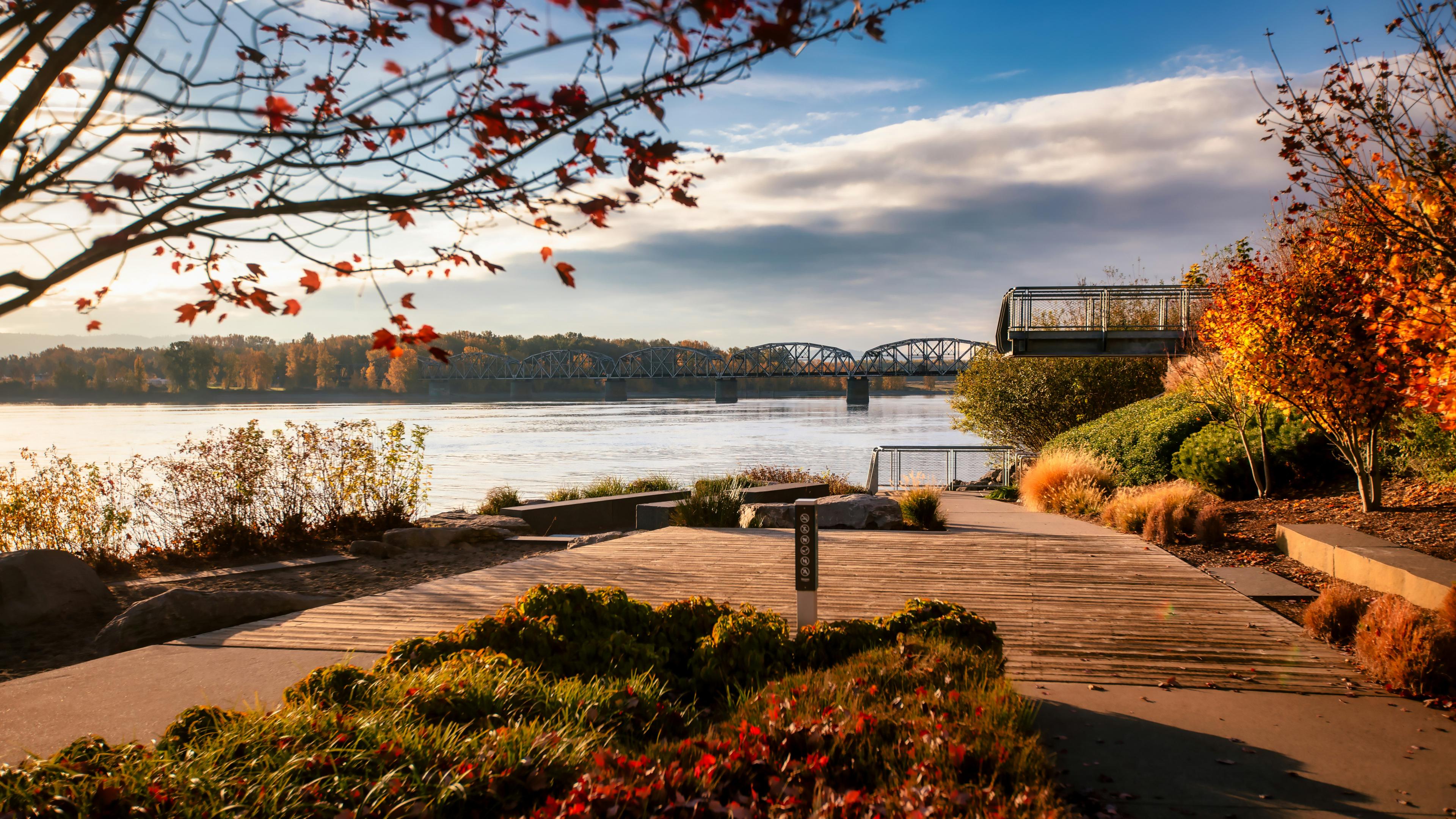 Columbia River and Columbia River Gorge near Vancouver Washington