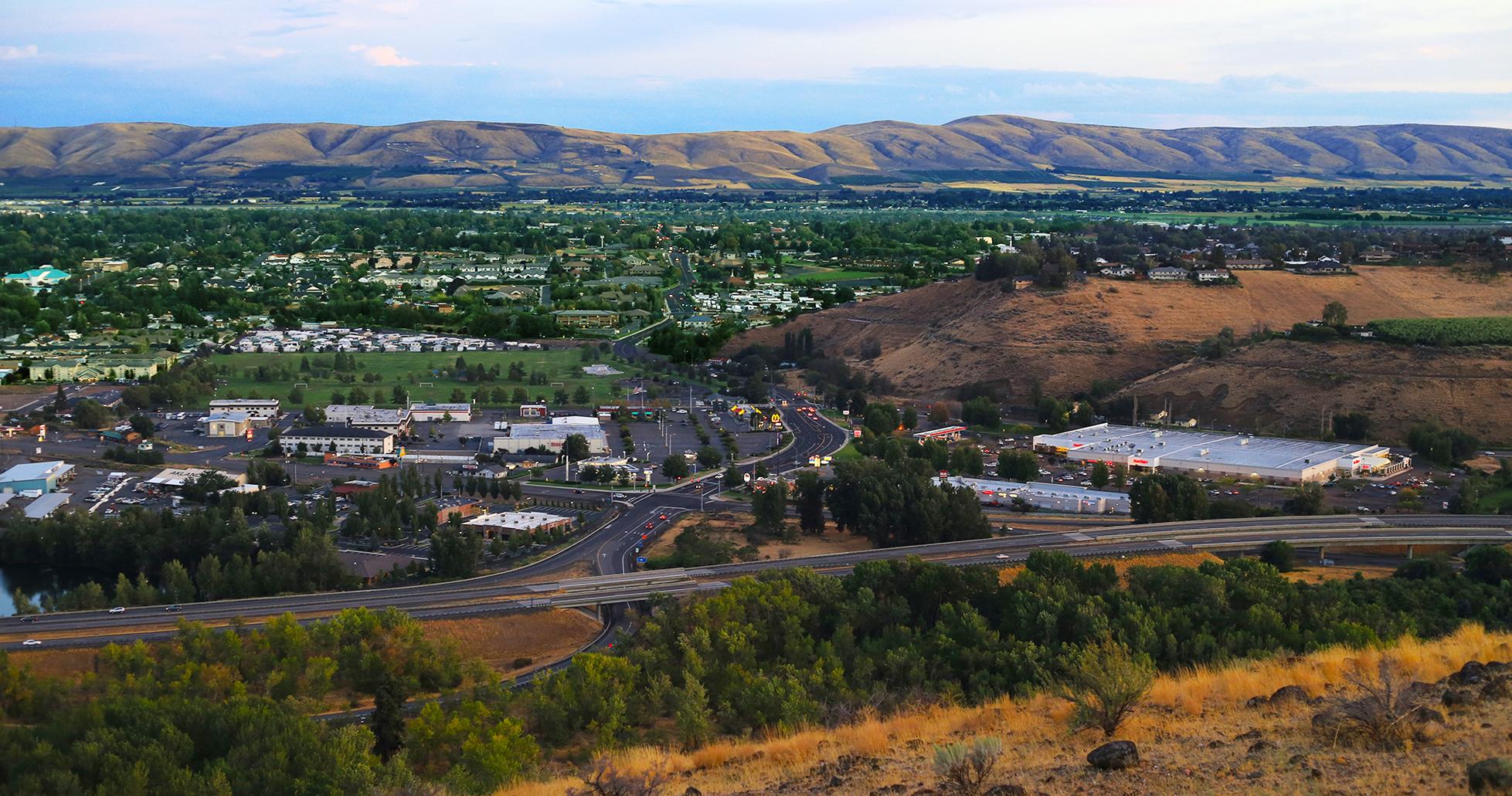 Yakima Valley orchards and vineyards in Eastern Washington