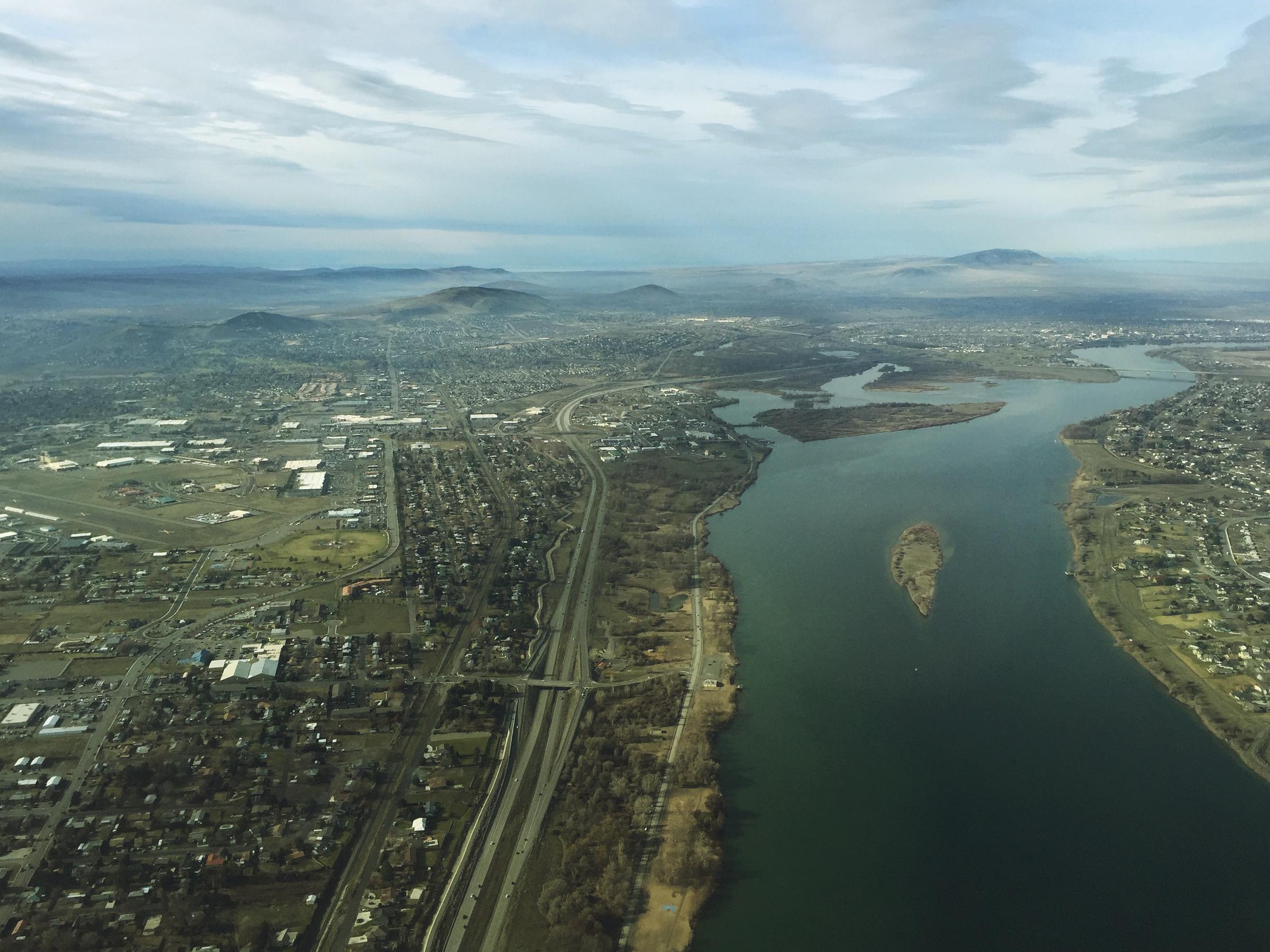 Columbia River at the Tri-Cities Kennewick Pasco Richland Washington